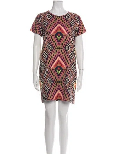 Pre-owned Mara Hoffman Printed Mini Dress In Brown
