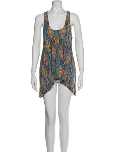 Pre-owned Mara Hoffman Printed Mini Dress In Multi