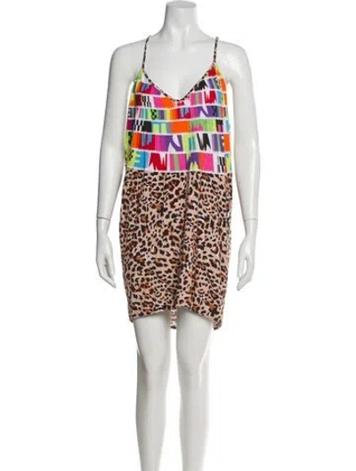 Pre-owned Mara Hoffman Printed Mini Dress In Multi