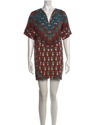 Pre-owned Mara Hoffman Printed Mini Dress In Multicolor
