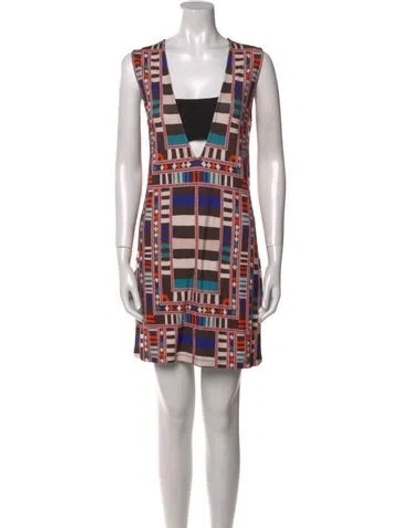Pre-owned Mara Hoffman Printed Mini Dress In Neutral