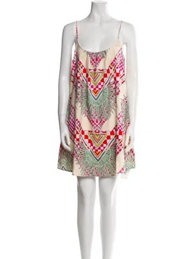 Pre-owned Mara Hoffman Printed Mini Dress In Neutral
