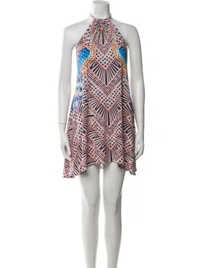Pre-owned Mara Hoffman Printed Mini Dress In Neutral