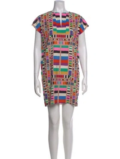 Pre-owned Mara Hoffman Printed Mini Dress In Neutral