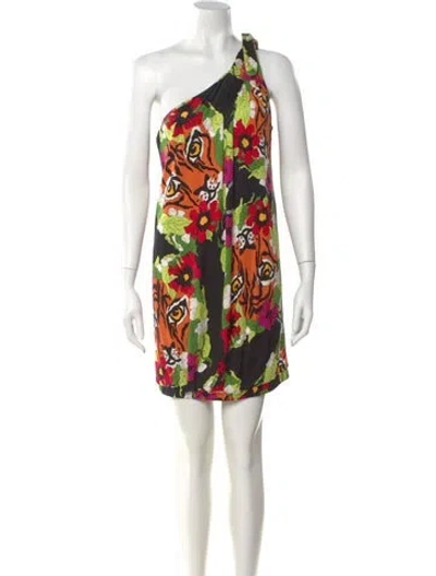 Pre-owned Mara Hoffman Printed Mini Dress In Neutral