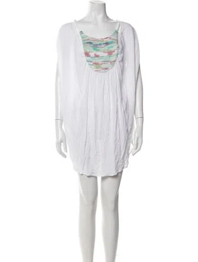 Pre-owned Mara Hoffman Printed Mini Dress In Neutral