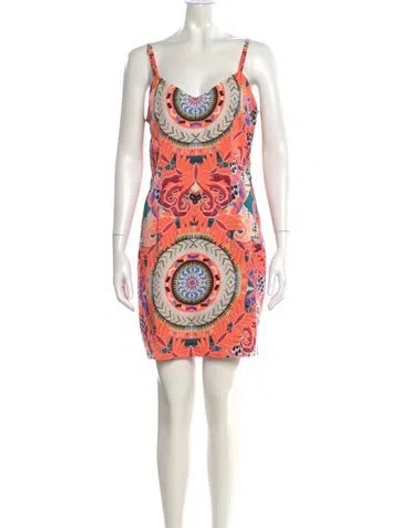 Pre-owned Mara Hoffman Printed Mini Dress In Pink