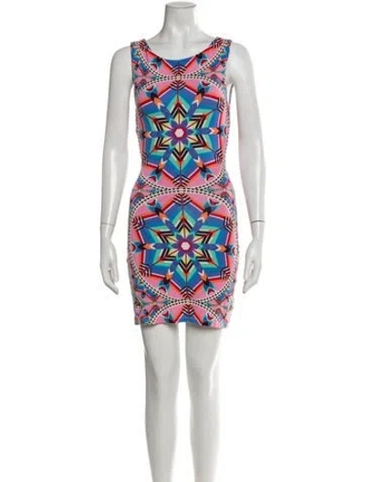 Pre-owned Mara Hoffman Printed Mini Dress In Pink