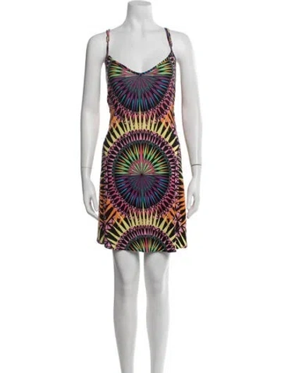 Pre-owned Mara Hoffman Printed Mini Dress In Pink