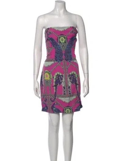 Pre-owned Mara Hoffman Printed Mini Dress In Purple