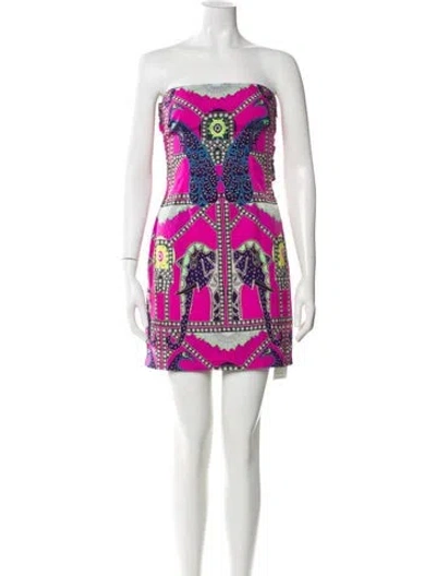 Pre-owned Mara Hoffman Printed Mini Dress In Purple