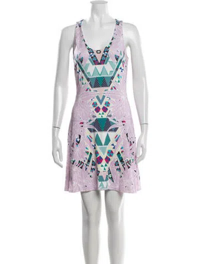 Pre-owned Mara Hoffman Printed Mini Dress In Purple