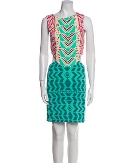 Pre-owned Mara Hoffman Printed Mini Dress In Red