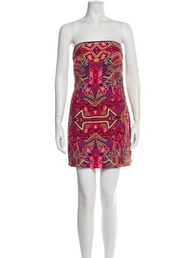 Pre-owned Mara Hoffman Printed Mini Dress In Red