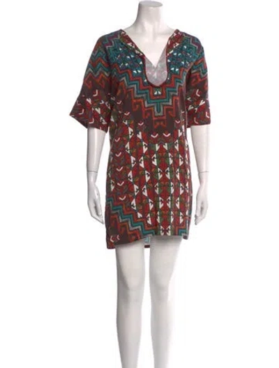 Pre-owned Mara Hoffman Printed Mini Dress W/ Tags In Multi