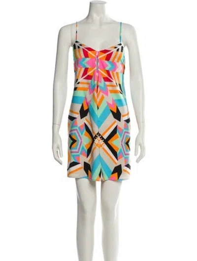 Pre-owned Mara Hoffman Printed Mini Dress W/ Tags In White