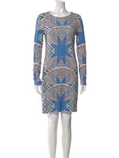 Pre-owned Mara Hoffman Printed Mini Dress In White