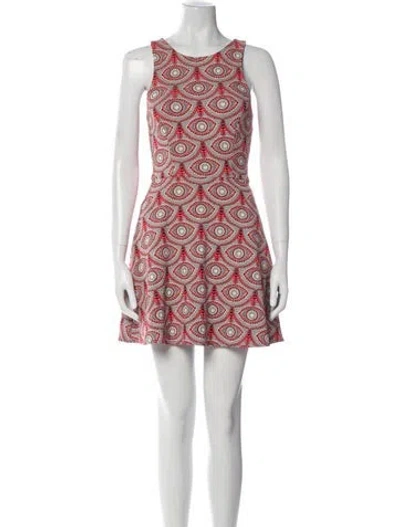 Pre-owned Mara Hoffman Printed Mini Dress In White
