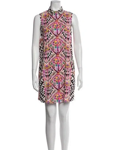 Pre-owned Mara Hoffman Printed Mini Dress In White
