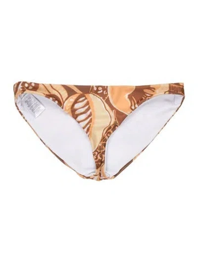 Pre-owned Mara Hoffman Printed Ruffle Embellishment Bikini In Orange