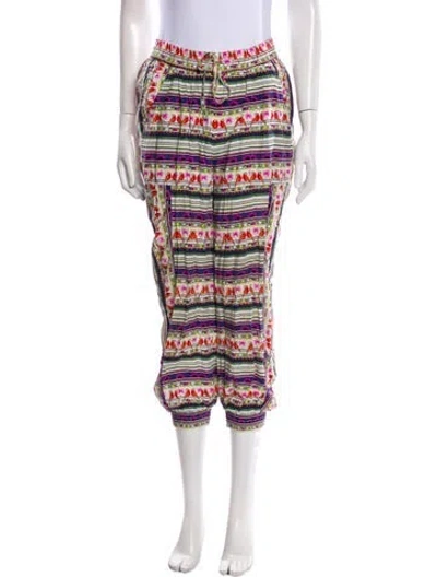 Pre-owned Mara Hoffman Printed Skinny Leg Pants In Blue