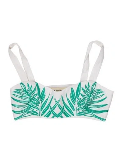 Pre-owned Mara Hoffman Printed Square Neckline Crop Top In Multi
