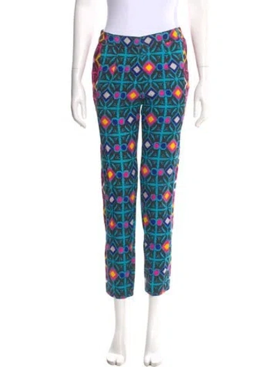 Pre-owned Mara Hoffman Printed Straight Leg Pants In Blue