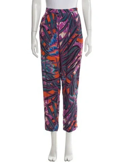Pre-owned Mara Hoffman Printed Straight Leg Pants In Blue