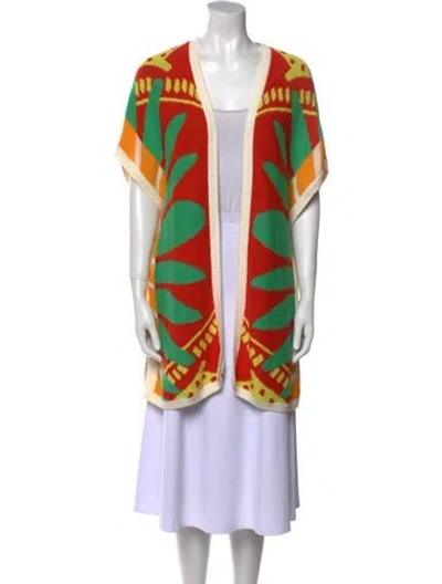 Pre-owned Mara Hoffman Printed V-neck Sweater In Multi