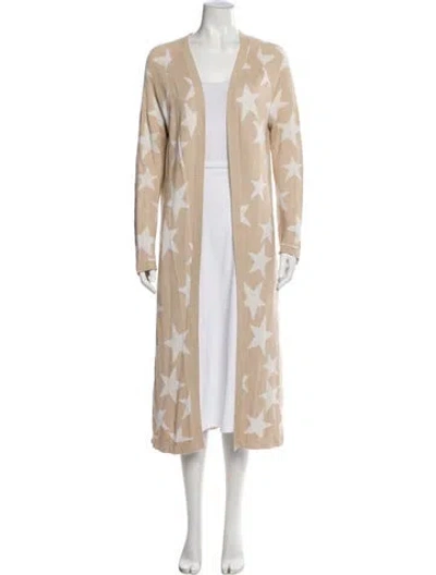 Pre-owned Mara Hoffman Printed V-neck Sweater In Neutral