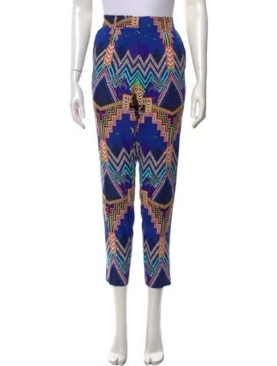 Pre-owned Mara Hoffman Printed Wide Leg Pants In Blue