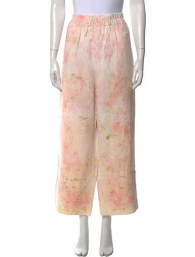 Pre-owned Mara Hoffman Printed Wide Leg Pants In Neutral