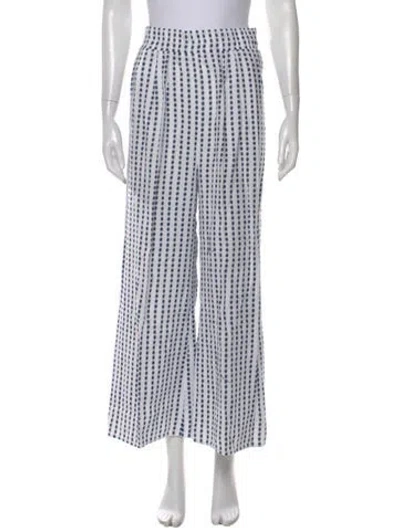 Pre-owned Mara Hoffman Printed Wide Leg Pants In White