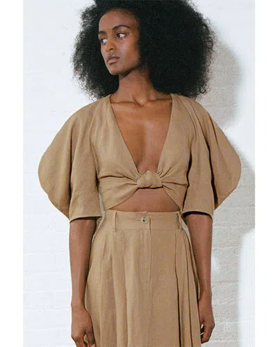 Mara Hoffman Raya Blouse In Brown