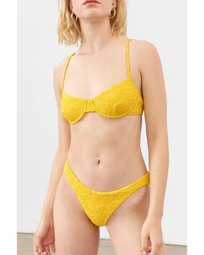 Mara Hoffman Reva Bikini Bottom In Yellow