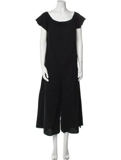 Pre-owned Mara Hoffman Scoop Neck Jumpsuit In Black