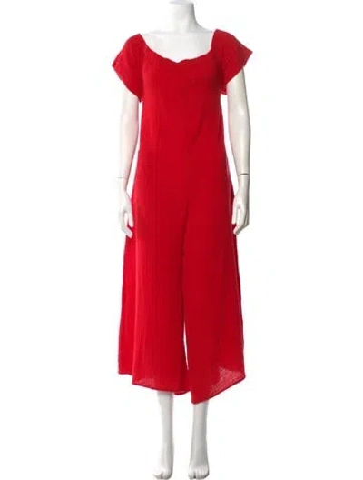 Pre-owned Mara Hoffman Scoop Neck Jumpsuit In Black