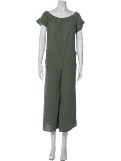 Pre-owned Mara Hoffman Scoop Neck Jumpsuit In Gray