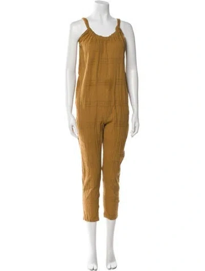 Pre-owned Mara Hoffman Scoop Neck Jumpsuit In Yellow
