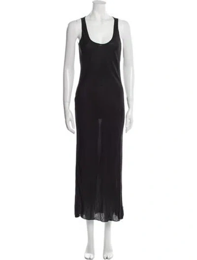 Pre-owned Mara Hoffman Scoop Neck Long Dress In Black