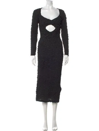 Pre-owned Mara Hoffman Scoop Neck Long Dress In Black