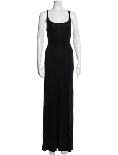 Pre-owned Mara Hoffman Scoop Neck Long Dress In Black