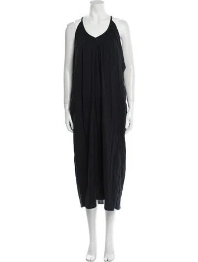 Pre-owned Mara Hoffman Scoop Neck Long Dress In Blue