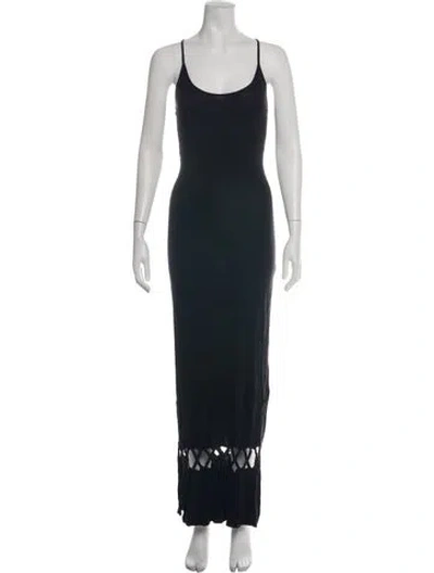 Pre-owned Mara Hoffman Scoop Neck Long Dress In Blue