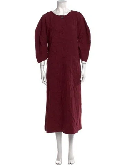Pre-owned Mara Hoffman Scoop Neck Long Dress In Burgundy