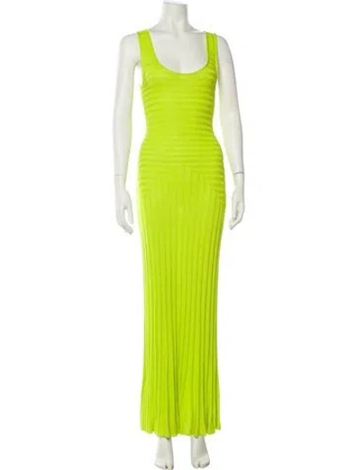 Pre-owned Mara Hoffman Scoop Neck Long Dress In Green
