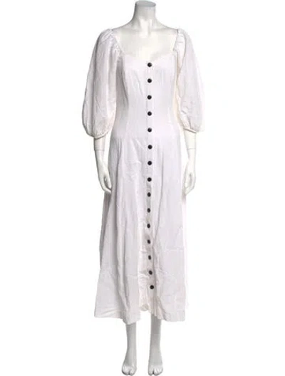 Pre-owned Mara Hoffman Scoop Neck Long Dress In Neutral