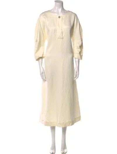Pre-owned Mara Hoffman Scoop Neck Long Dress In Neutral