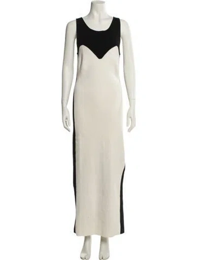 Pre-owned Mara Hoffman Scoop Neck Long Dress In Neutral