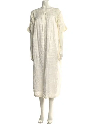 Pre-owned Mara Hoffman Scoop Neck Long Dress In Neutral